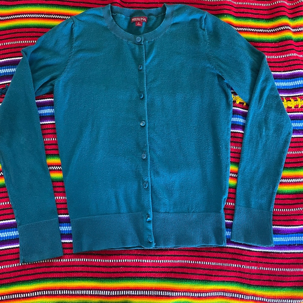Long sleeve button up sweater. Size S Color Small